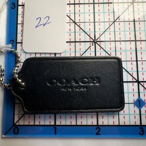 Coach Black Leather Tag